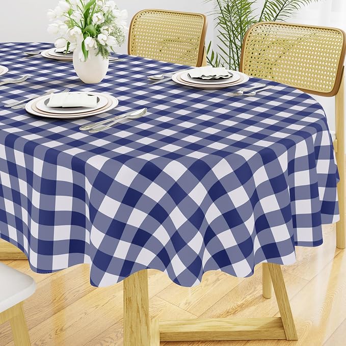 Smiry Oval Table Cloth, Waterproof Vinyl Tablecloths by Smiry