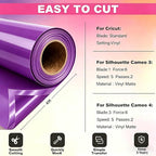 Purple Permanent Vinyl for Cricut Cutting Machine, Waterproof, Durable Purple - Image 3