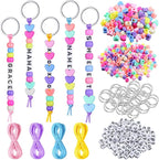Landical 564 Pcs DIY Bead Keychain Kit Key Chain Making Craft Adjustable Letter by Landical