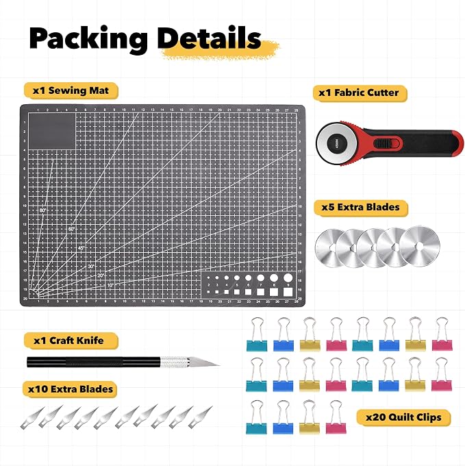 Mandala Crafts Self-Healing Cutting Mat Set – 9" x 12" A4 Black Gray - Image 5