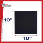 U.S. Art Supply 10 X 10 Inch Black Art Canvas Board Panels 6 Pack - Image 3