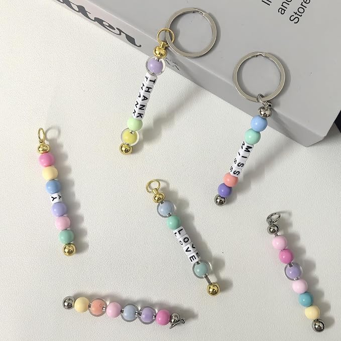 20 Pcs Beadable Keychain Bars Blanks Keychain Making Supplies - Image 5