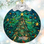 Christmas Ornaments 2025 Faux Stained Glass Effect, Christmas Tree Ornaments - Image 7