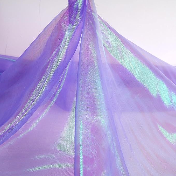 3.3 Yard Magic Purple Organza Fabric - Image 9