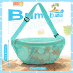Hsei 2 Pcs Mesh Shell Bags for Beach Shelling Seashell Collecting Fanny Pack - Image 3
