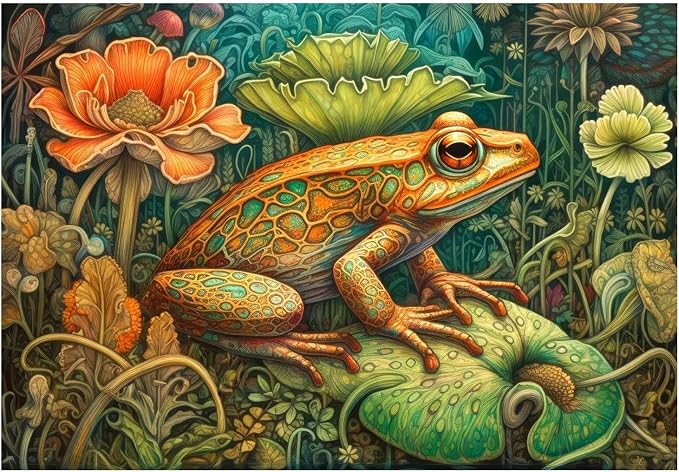 Frog Paint by Numbers for Adult, Frog Paint by Numbers Kit for Adults Beginners by MANDUN