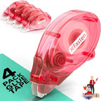XFasten Glue Tape Roller Runner Pink, Photo-Safe, Zero-Jamming 0.3-inch x by XFasten
