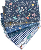 Aubliss 8pcs Fat Quarter Fabric Bundles 20'' x 20'' Cotton Craft Fabric Pre-Cut by Aubliss