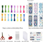 FREEBLOSS 6 Set Cross Stitch Bookmark Kits Dreamcatcher Pattern Stamped - Image 2