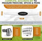 Spring Chef Magnetic Measuring Cups & Spoons Set, Strong N45 Magnets, Heavy - Image 6