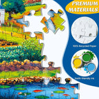 500 Pieces Puzzle for Adults, Country Farm Life Puzzle, Recycled Cardboard - Image 2