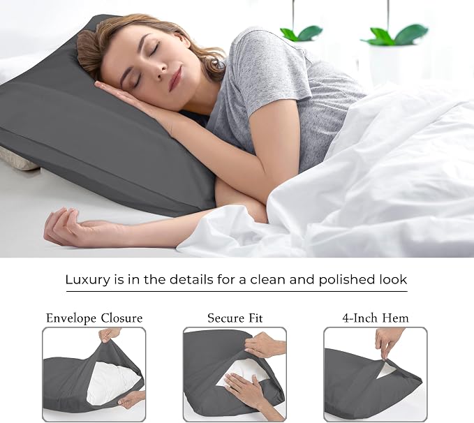 Royale Linens Queen Pillowcase Set of 2 - Image 7