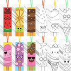 120Pcs Ice Cream Color Your Own Bookmarks by Dvbonike