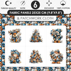 Winter Patchwork Snowman Quilting Fabric Panel – 6× Blocks + Bonus Patchwork - Image 3