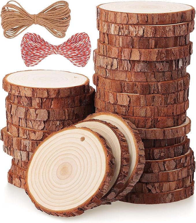 Fuyit Unfinished Wood Slices by Fuyit