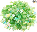 1.1 LB Ice Jade Mosaic Tiles, 0.59“ Square Glass Mosaic Pieces by BTMIEY
