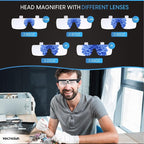 Magnifying Glass with Light, Magnifying Glasses with 5 Detachable Lenses - Image 3