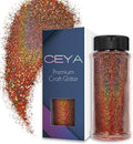 Ceya 3.8oz/ 110g Holographic Ultra Fine Glitter Powder Laser Brown Glitter by CEYA