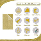 2 Pack 8'' x 12'' Glitter Gold Acrylic Sheet, 3mm Thick Acrylic Plexiglass - Image 4