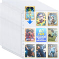 60 Pack 1080 Pockets Binder Card Sleeves Double-Sided 9 Pocket Trading Card by Zofly