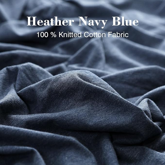 PURE ERA Jersey Knit Duvet Cover Set 100% T-Shirt Cotton Super Soft Comfy 3pc - Image 8