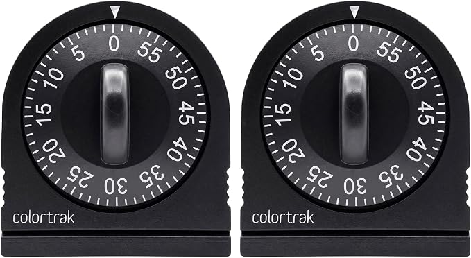60 Minute Wind Up Timer Visual Mechanical Timer, from 0 to 60 Minutes, by Colortrak