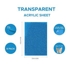 OMTech 6 Pack Glitter Acrylic Sheets, 6-Color Acrylic Plastic Boards - Image 7