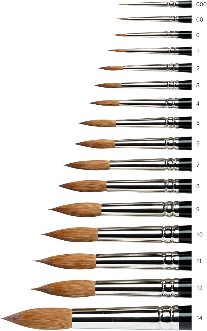 Winsor & Newton Series 7 Kolinsky Sable Brush, Round SH #0 - Image 3