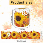 68.9 Feet Sunflower Maple Leaves Pumpkins Theme Bulletin Board Borders - Image 2