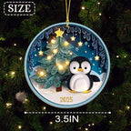 Penguin Acrylic Ornament, Penguin Ornament, Christmas Ornament Penguin - Image 5