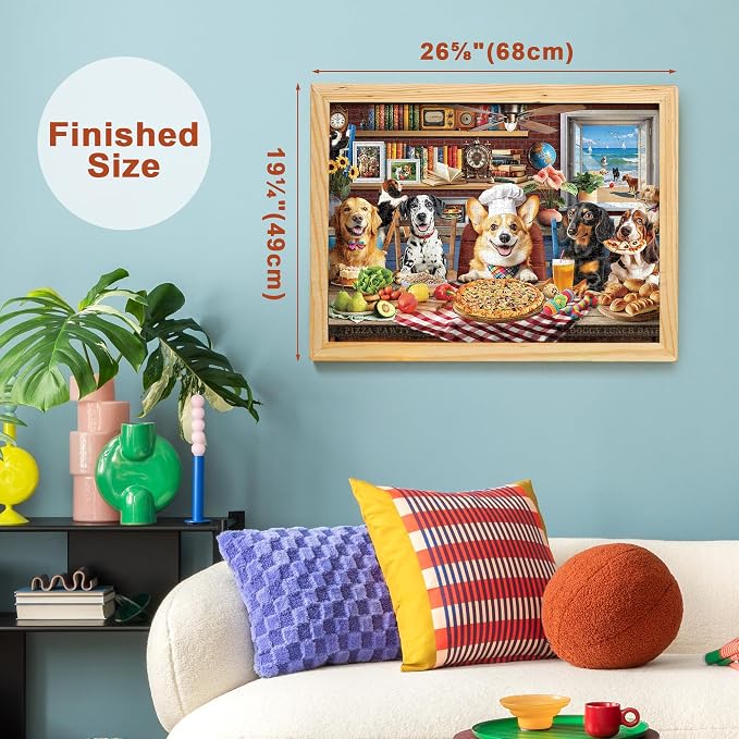 BenBen Puzzles for Adults 1000 Pieces, Dogs' Dinner Party, Dog Jigsaw Puzzle - Image 2