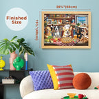 BenBen Puzzles for Adults 1000 Pieces, Dogs' Dinner Party, Dog Jigsaw Puzzle - Image 2