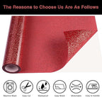 Red Glitter HTV Heat Transfer Vinyl Roll 12inch x 20 ft - Image 3
