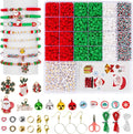 Goldwise Christmas Friendship Bracelet Kit-Christmas Clay Beads and White by Goldwise