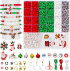 Goldwise Christmas Friendship Bracelet Kit-Christmas Clay Beads and White by Goldwise