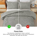 Andency Medium Grey Comforter Set King Size, Boho Soft Warm Tufted Bedding - Image 5