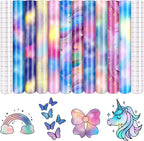 Holographic Permanent Adhesive Vinyl 10 Sheets 12'' x 10'' | Unicorn Patterns by CraftingEveryday