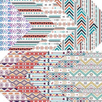 ONEART | 10 Pieces Bohemian Printed Clear PVC Vinyl Sheets, A4 Size Ethnic Boho - Image 4