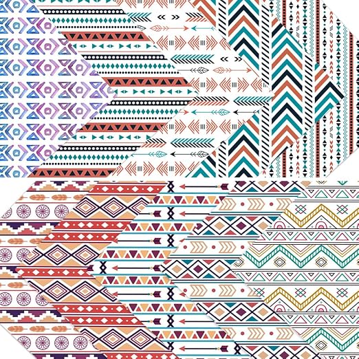 ONEART | 10 Pieces Bohemian Printed Clear PVC Vinyl Sheets, A4 Size Ethnic Boho - Image 4