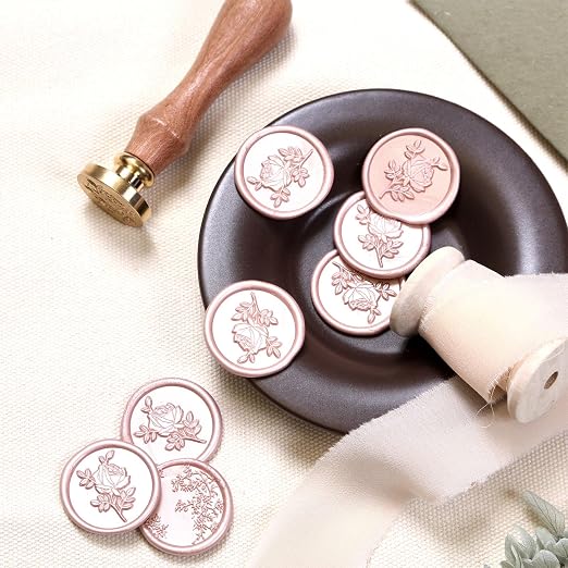 UNIQOOO Metallic Champagne Rose Glue Gun Sealing Wax Sticks - Image 4