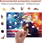Reouinty Wooden Puzzle for Adults 500 Pieces, Eagle Wood Jigsaw Puzzles - Image 7