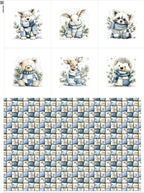 Winter Animals Patchwork Quilting Fabric Panel – 6× Blocks + Bonus Patchwork by FabricsTown
