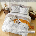 LEMIROE Floral Cotton Comforter Twin Size 2Pcs - Image 6