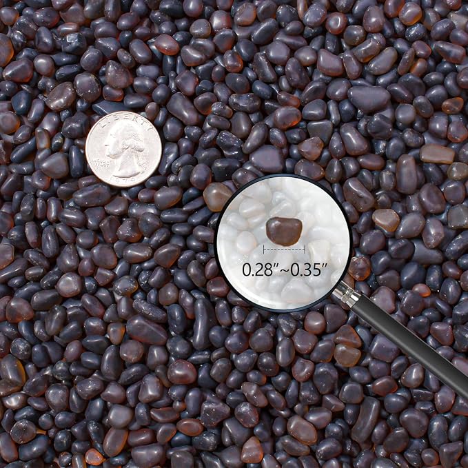 Keedolla 0.5 Lb Frosted Sea Glass Pebbles Vase Fillers, 6-9mm Betta Fish Tank - Image 4
