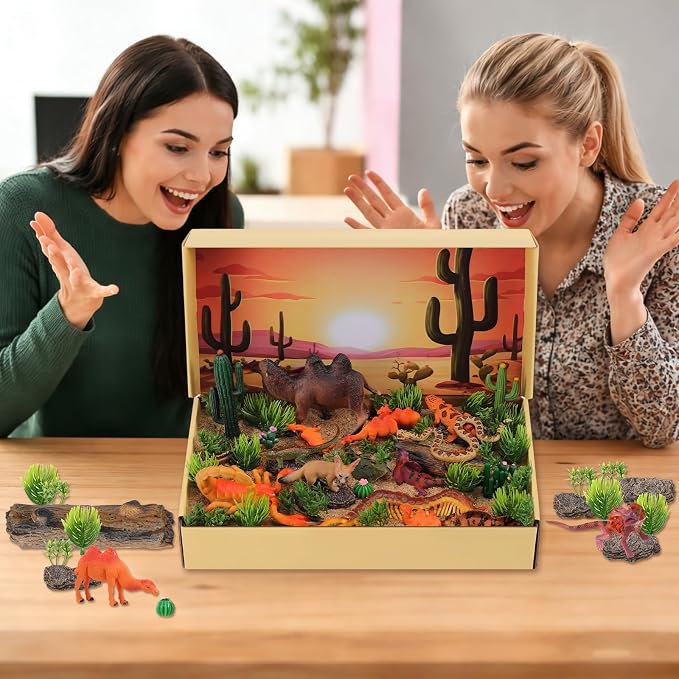 48 Pcs Desert Diorama Kit Habitat Project Box Set 3D Desert Diorama Supplies - Image 4
