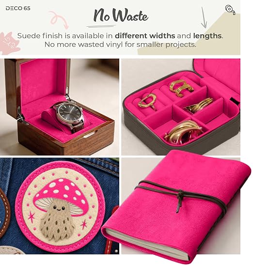 VViViD DECO65 Suede Pink Permanent Adhesive Craft Vinyl - Image 2