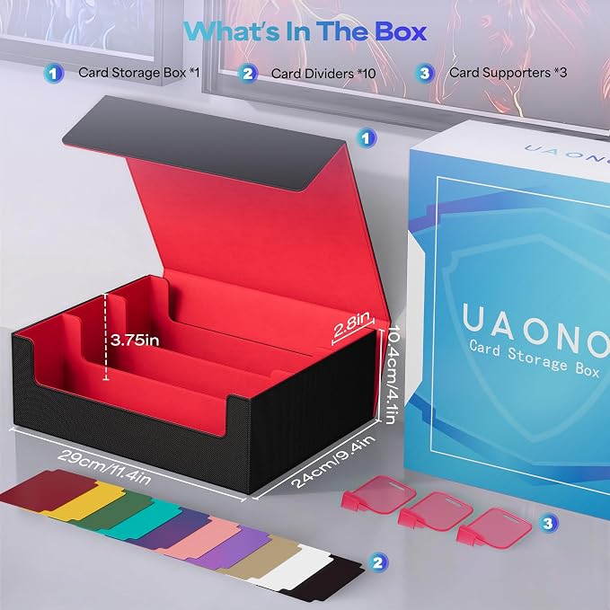 UAONO Trading Card Storage Box, Holds 1800 Sleeved Cards - Image 7