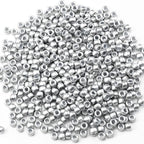 1000 Pcs Acrylic Silver Pony Beads 6x9mm Bulk - Image 2