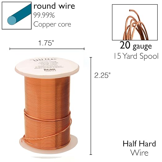 The Beadsmith Wire Elements 20-Gauge Lacquered Tarnish-Resistant Copper Wire - Image 4