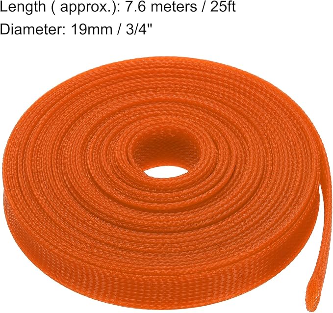 uxcell Expandable Sleeving, 1 3/16-inch 25ft Cable Sleeve - Image 3
